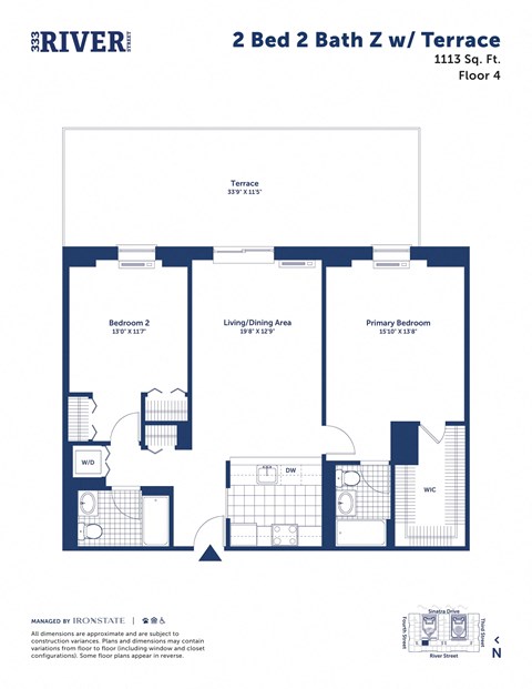 a floor plan of a 2 bed 2 bath 2 bedroom apartment